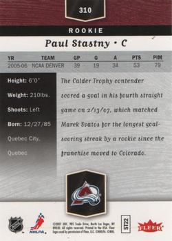 2006-07 Flair Showcase #310 Paul Stastny Back