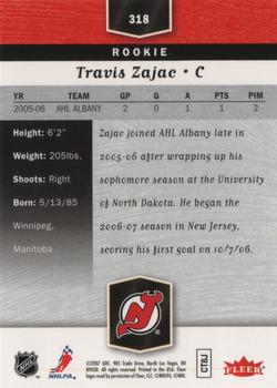 2006-07 Flair Showcase #318 Travis Zajac Back