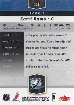 2006-07 Flair Showcase #328 Karri Ramo Back