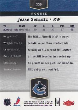 2006-07 Flair Showcase #330 Jesse Schultz Back