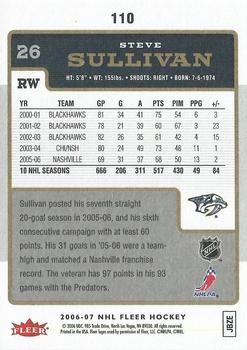 2006-07 Fleer #110 Steve Sullivan Back