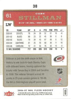 2006-07 Fleer #38 Cory Stillman Back