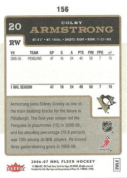 2006-07 Fleer #156 Colby Armstrong Back