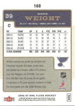 2006-07 Fleer #168 Doug Weight Back