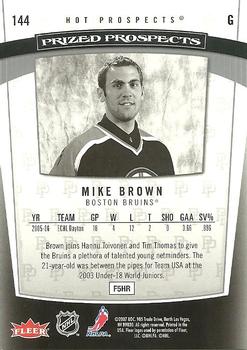 2006-07 Fleer Hot Prospects #144 Mike Brown Back