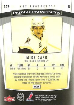 2006-07 Fleer Hot Prospects #147 Mike Card Back