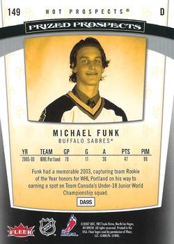 2006-07 Fleer Hot Prospects #149 Michael Funk Back