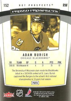 2006-07 Fleer Hot Prospects #152 Adam Burish Back