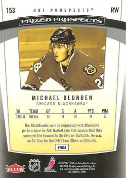 2006-07 Fleer Hot Prospects #153 Michael Blunden Back