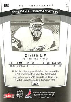 2006-07 Fleer Hot Prospects #155 Stefan Liv Back