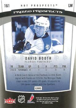2006-07 Fleer Hot Prospects #161 David Booth Back