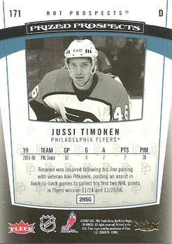 2006-07 Fleer Hot Prospects #171 Jussi Timonen Back