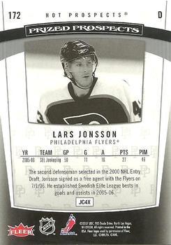 2006-07 Fleer Hot Prospects #172 Lars Jonsson Back