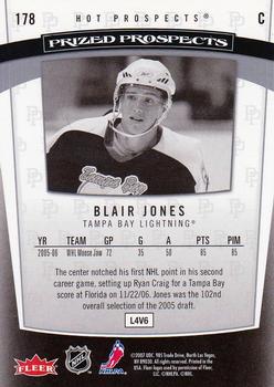 2006-07 Fleer Hot Prospects #178 Blair Jones Back
