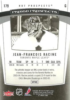 2006-07 Fleer Hot Prospects #179 Jean-Francois Racine Back