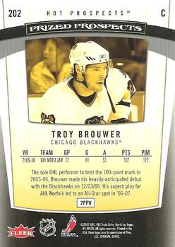 2006-07 Fleer Hot Prospects #202 Troy Brouwer Back