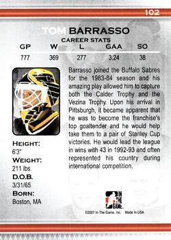 2006-07 In The Game Between The Pipes #102 Tom Barrasso Back