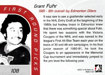 2006-07 In The Game Between The Pipes #108 Grant Fuhr Back