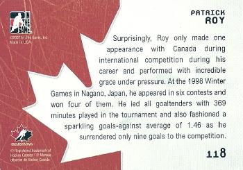 2006-07 In The Game Between The Pipes #118 Patrick Roy Back