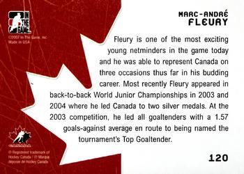 2006-07 In The Game Between The Pipes #120 Marc-Andre Fleury Back