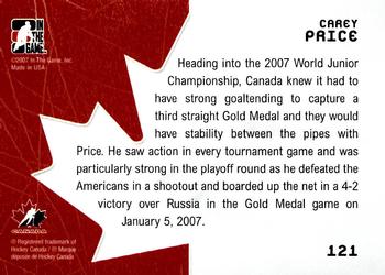 2006-07 In The Game Between The Pipes #121 Carey Price Back