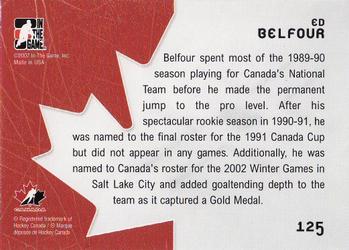 2006-07 In The Game Between The Pipes #125 Ed Belfour Back