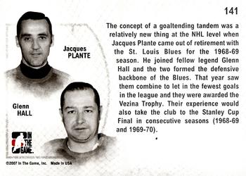 2006-07 In The Game Between The Pipes #141 Jacques Plante / Glenn Hall Back