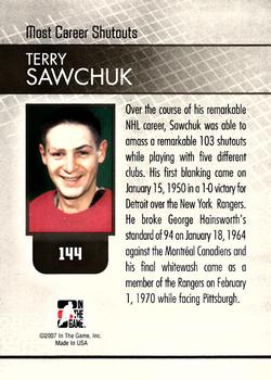 2006-07 In The Game Between The Pipes #144 Terry Sawchuk Back