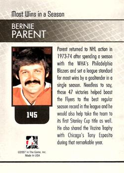 2006-07 In The Game Between The Pipes #145 Bernie Parent Back