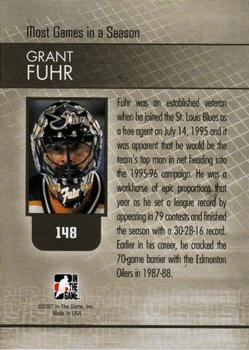 2006-07 In The Game Between The Pipes #148 Grant Fuhr Back