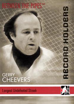 2006-07 In The Game Between The Pipes #150 Gerry Cheevers Front