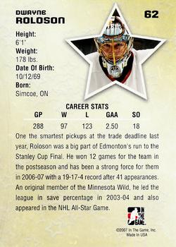 2006-07 In The Game Between The Pipes #62 Dwayne Roloson Back