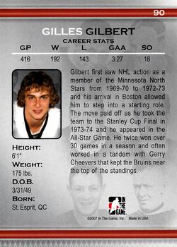 2006-07 In The Game Between The Pipes #90 Gilles Gilbert Back