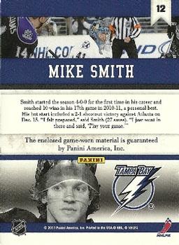 2010-11 Panini All Goalies - Stopper Sweaters #12 Mike Smith Back