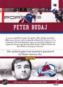 2010-11 Panini All Goalies - Stopper Sweaters #16 Peter Budaj Back