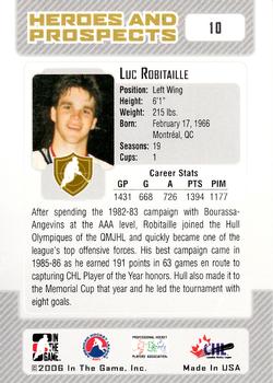 2006-07 In The Game Heroes and Prospects #10 Luc Robitaille Back