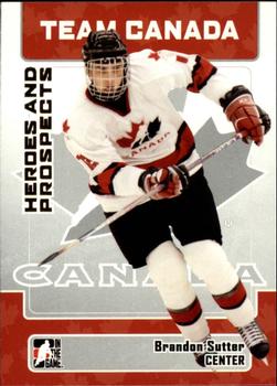 2006-07 In The Game Heroes and Prospects #142 Brandon Sutter Front