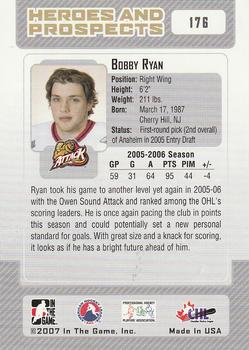 2006-07 In The Game Heroes and Prospects #176 Bobby Ryan Back