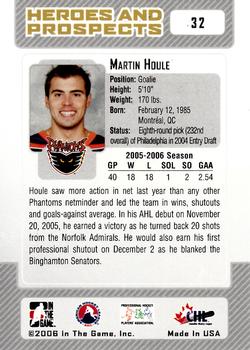 2006-07 In The Game Heroes and Prospects #32 Martin Houle Back