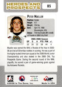 2006-07 In The Game Heroes and Prospects #85 Peter Mueller Back
