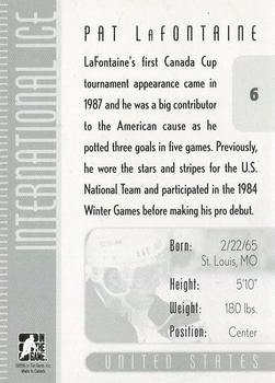 2006-07 In The Game Used International Ice #6 Pat LaFontaine Back