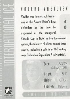 2006-07 In The Game Used International Ice #40 Valeri Vasilyev Back