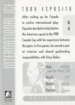 2006-07 In The Game Used International Ice #64 Tony Esposito Back