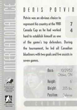 2006-07 In The Game Used International Ice #74 Denis Potvin Back