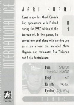 2006-07 In The Game Used International Ice #81 Jari Kurri Back