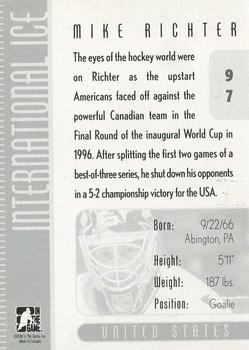 2006-07 In The Game Used International Ice #97 Mike Richter Back