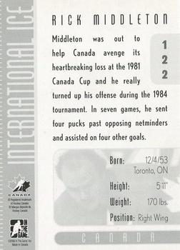 2006-07 In The Game Used International Ice #122 Rick Middleton Back