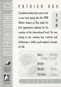 2006-07 In The Game Used International Ice #128 Patrick Roy Back