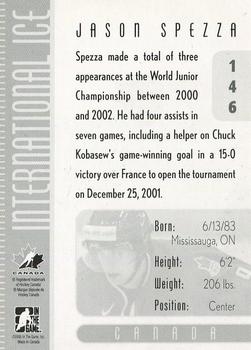 2006-07 In The Game Used International Ice #146 Jason Spezza Back