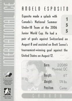 2006-07 In The Game Used International Ice #155 Angelo Esposito Back